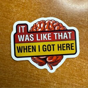 Humorous Brain Design Sticker‎